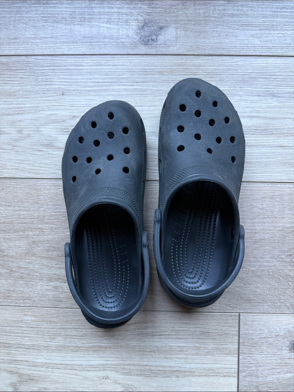 CROCS Black Classic Clog Pair